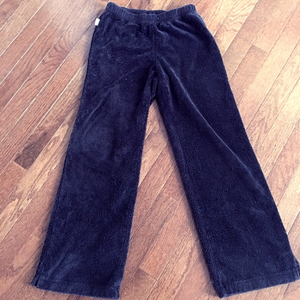 North Face girls black fleece pants Med 10-12